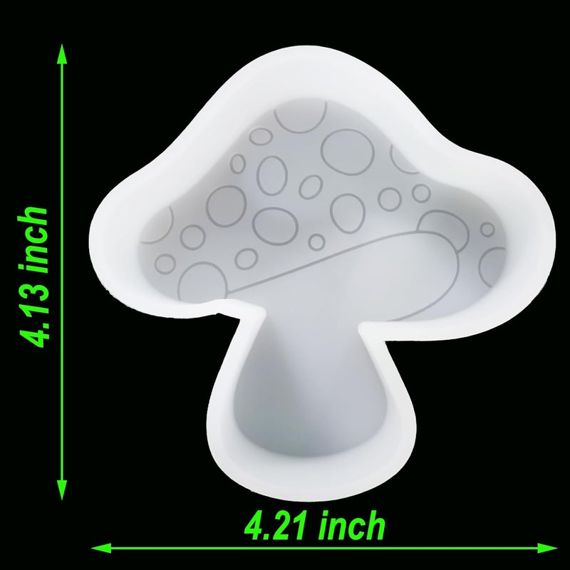 Fuehbur 【300+ Design Optional】 Mini Mushroom Car Freshies Mold- Air Freshie - Aroma Bead Freshener-Epoxy Resin - Candle Soap Mold Silicone Mould【Upgraded Thickened Material】- Medium Size - Image 2